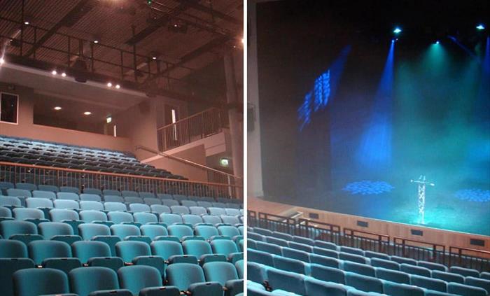 View of stage from raked stalls seating